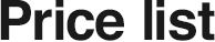 Price list